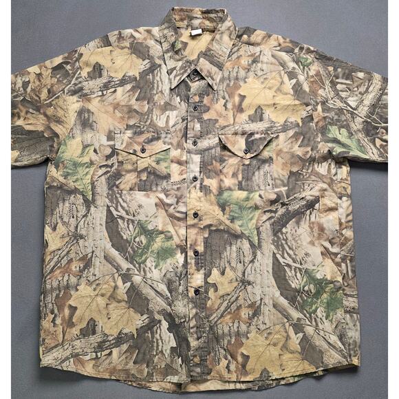 Vintage Ranger Button Down Camo Camouflage Shirt Pickers Hunting Outdoors 3X - Picture 3 of 10